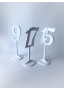 Номер на стол белый на ножке (арт.n26) 2021 